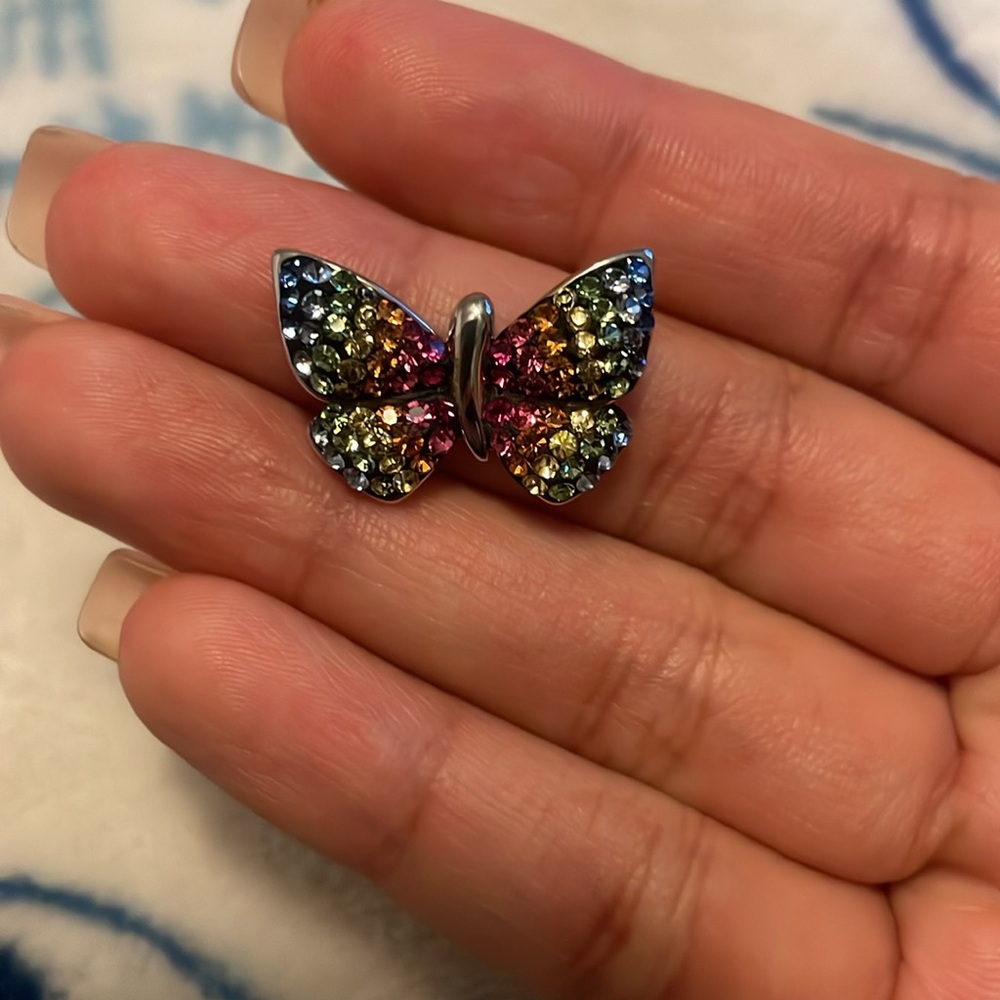Rainbow Butterfly Necklace Pendant - Picture 3 of 8